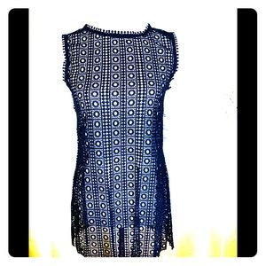 Zara black crochet top.